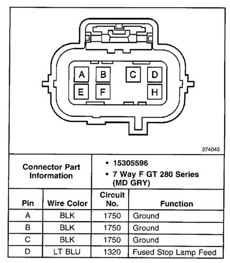 02 gmc sierra tailight junction box plate|silverado tail light junction pinout.